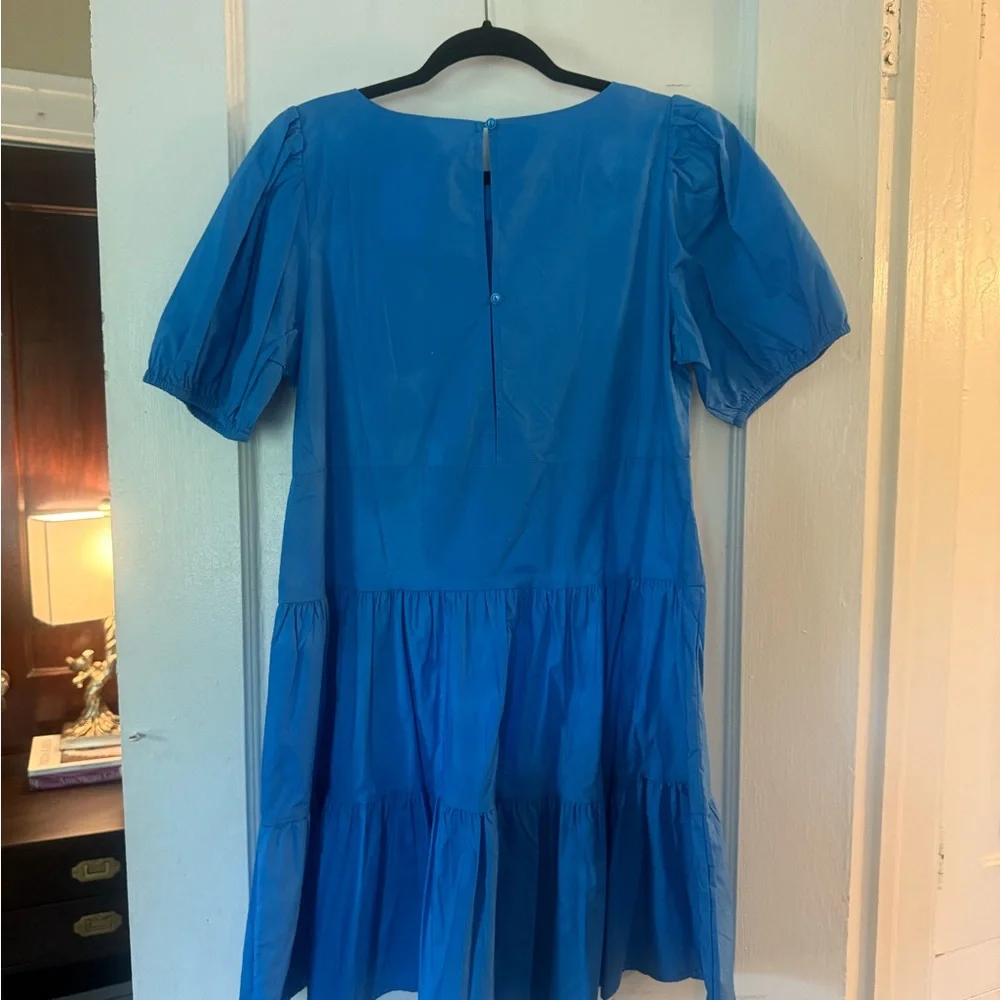 Tart Vibrant Blue Gathered Sleeve Top - Picture 2 of 3